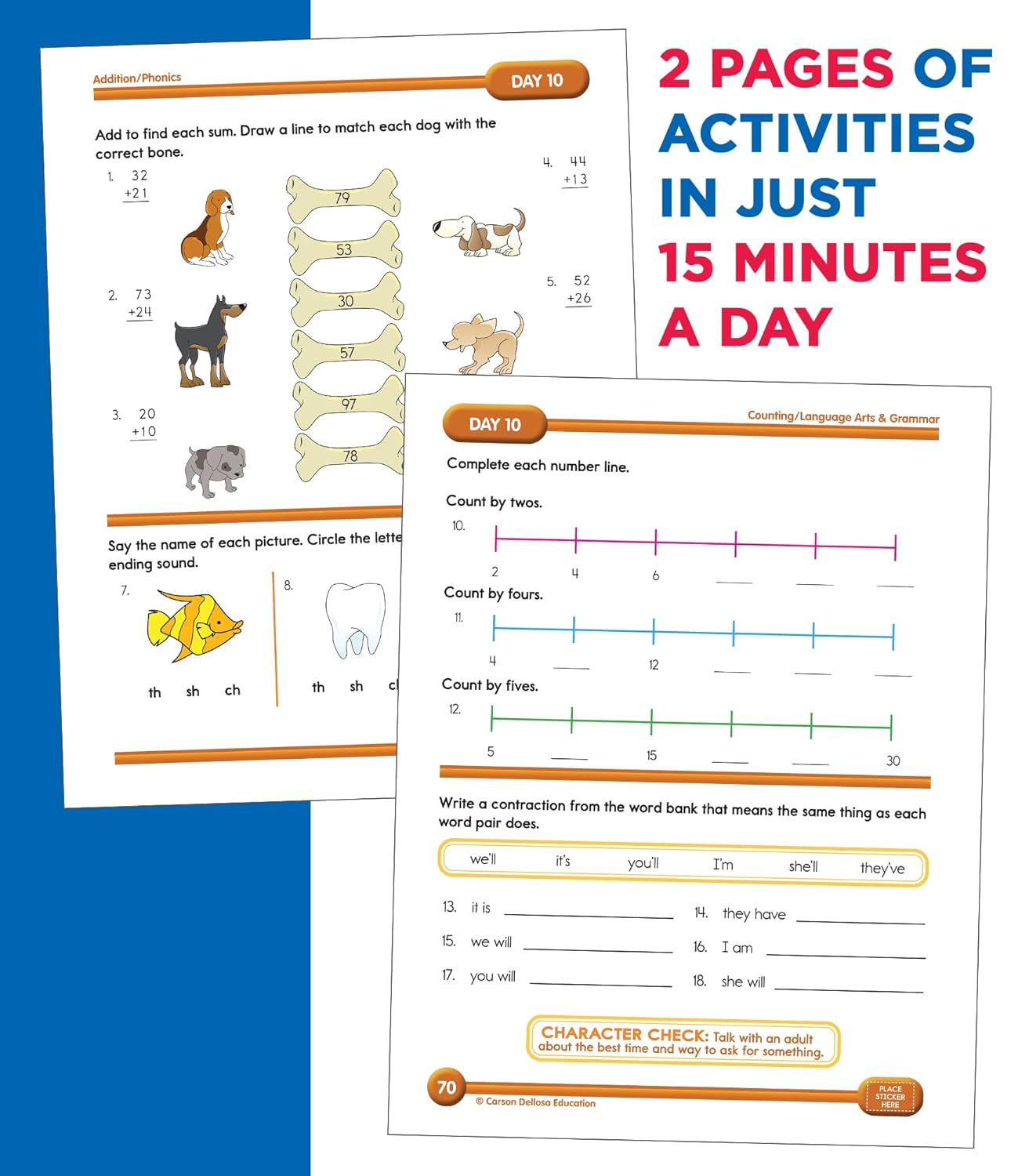 Summer Bridge Activities 1St to 2Nd Grade Workbook, Activity Book with Math, Reading Comprehension, Science, Fitness, Social Studies, Writing Practice, and Flash Cards