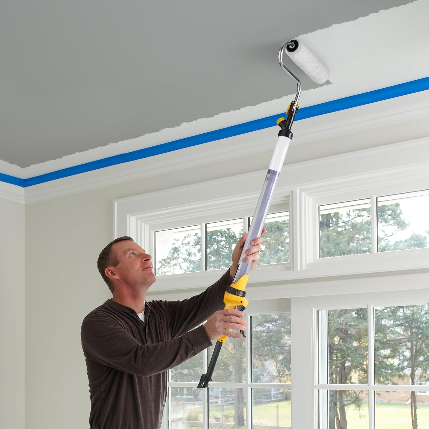 Spraytech 2419329 Paintstick EZ Roller Paint Roller, Long Handle Extension Roller for Painting Interior Walls and Ceilings