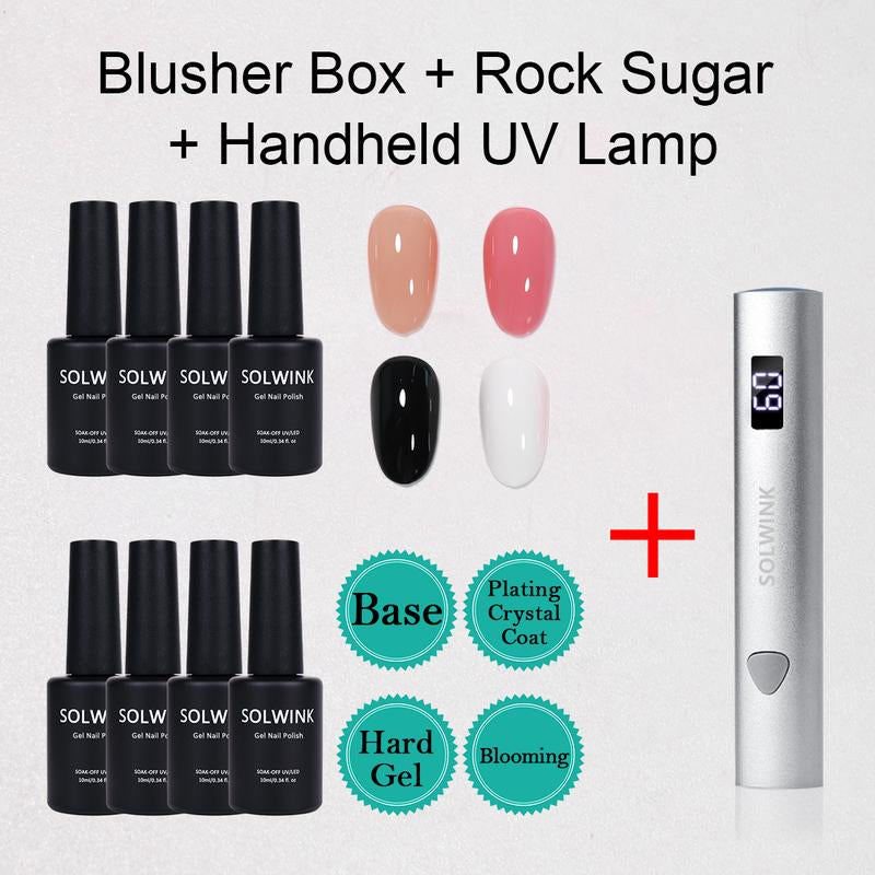 Rock Sugar No Wipe Top Coat Base Coat Hald Gel Blooming Foundation Nail Polish Soak off UV LED Nail Gel