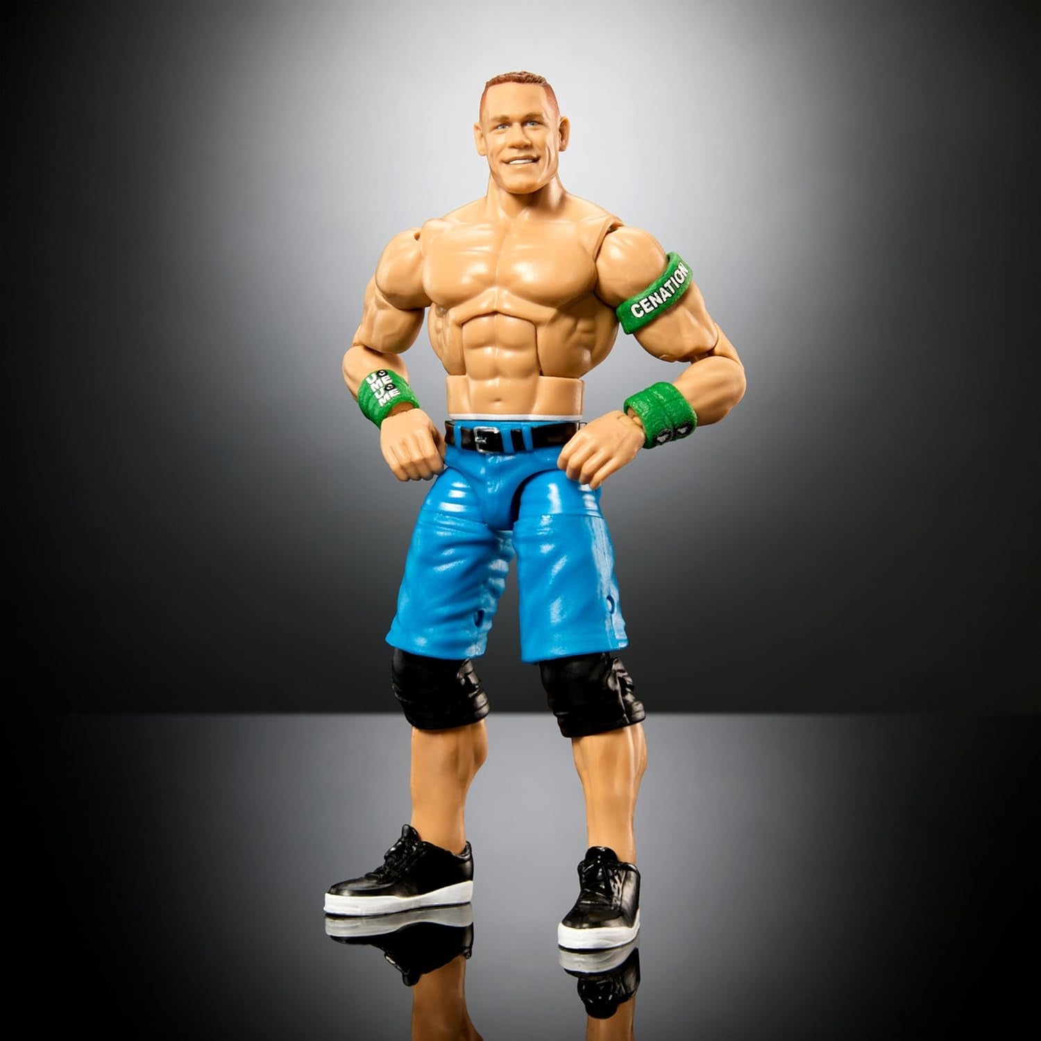 WWE Elite Collection Wrestlemania Action Figure Set, John Cena Collectible with Accessory & Nicholas Build-A-Figure Parts