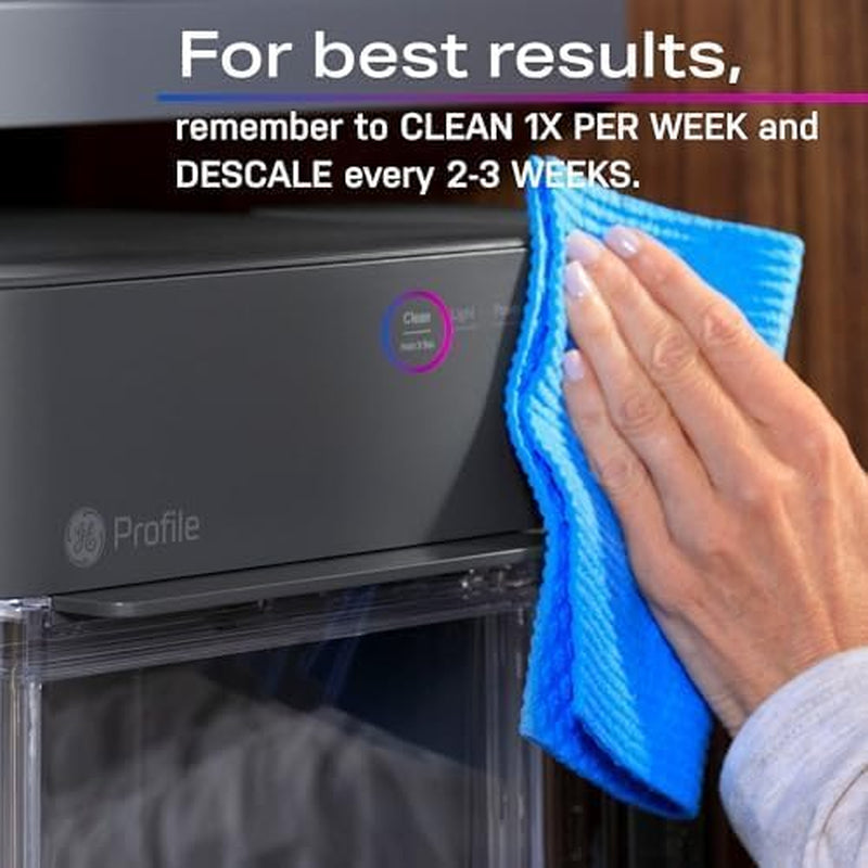 GE  Opal 2.0 XL with 1 Gallon Tank, Chewable Crunchable Countertop Nugget Ice Maker, Scoop Included, 38 Lbs in 24 Hours, Pellet Ice Machine with Wifi & Smart Connected, Stainless Steel