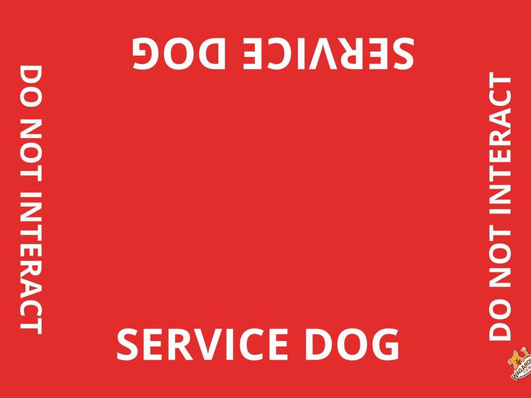 Wagaround Dog Travel Mat- Service Dog Travel Mat "DO NOT INTERACT"