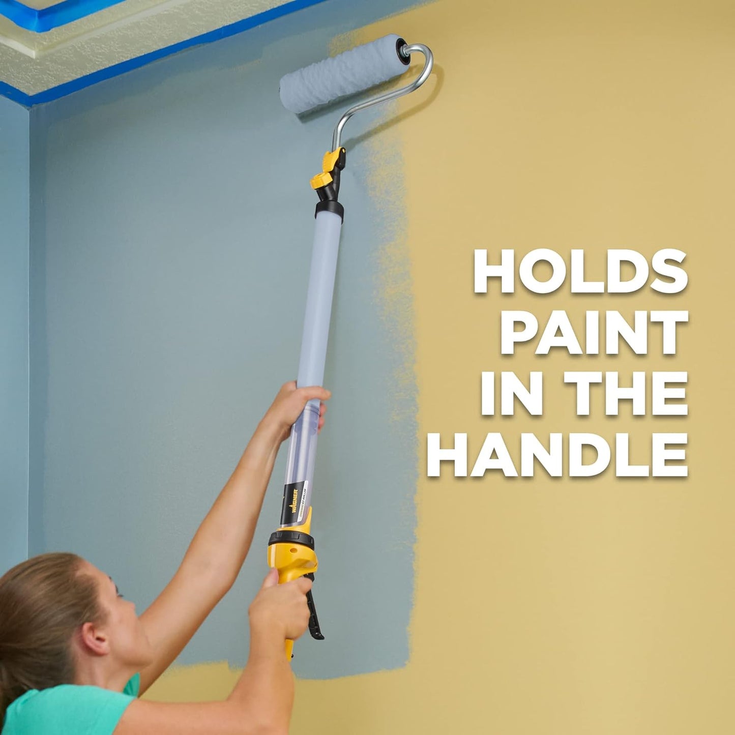 Spraytech 2419329 Paintstick EZ Roller Paint Roller, Long Handle Extension Roller for Painting Interior Walls and Ceilings