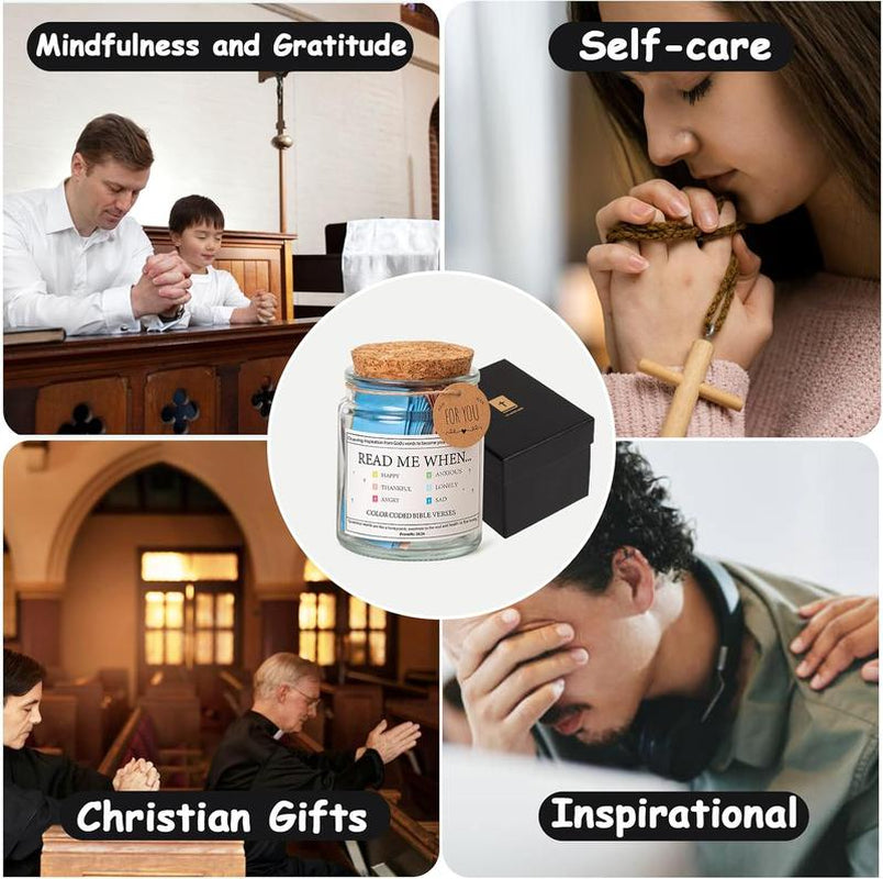 2025 Inspirational Bible Verses: Strength and Hope Forevery Emotion and Situation Religious Bible Verse Jar, 1 Set Glass Scripture Praverjar, Room Decor, Bedroom Decor, Summer Expressemotions and Feelings , Fall Decor