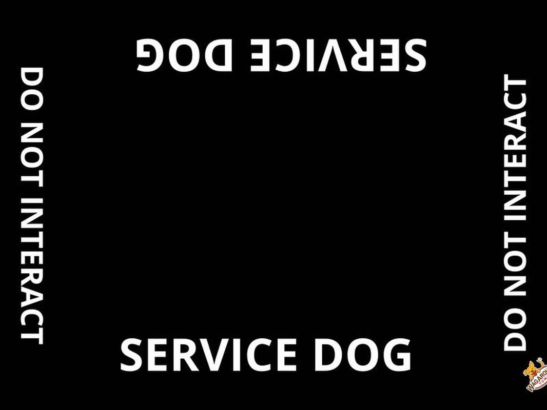 Wagaround Dog Travel Mat- Service Dog Travel Mat "DO NOT INTERACT"