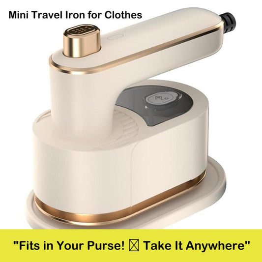 Mini Travel Iron for Clothes, Portable Handheld Iron Steam with Dry and Wet Ironing for Home Business Clothing(50Ml Water,40W)
