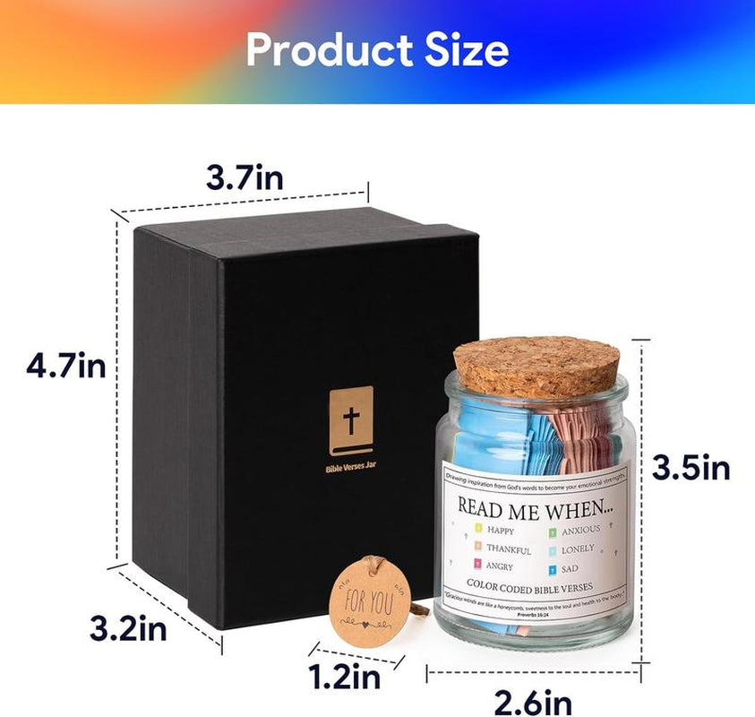 2025 Inspirational Bible Verses: Strength and Hope Forevery Emotion and Situation Religious Bible Verse Jar, 1 Set Glass Scripture Praverjar, Room Decor, Bedroom Decor, Summer Expressemotions and Feelings , Fall Decor