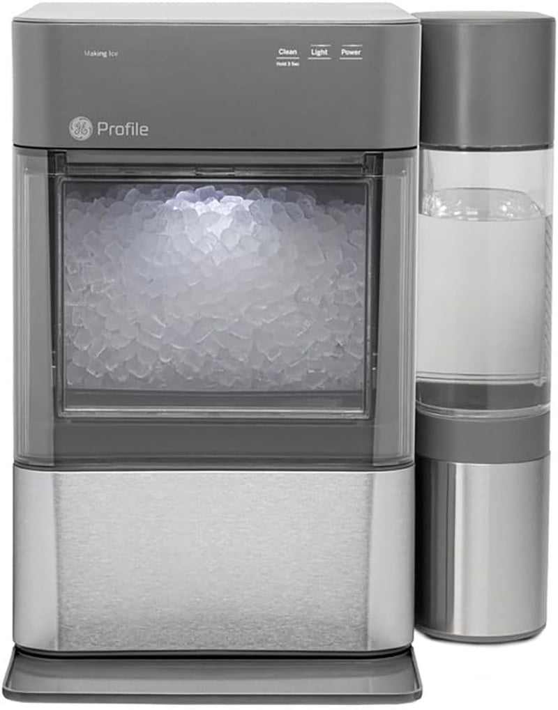 GE  Opal 2.0 XL with 1 Gallon Tank, Chewable Crunchable Countertop Nugget Ice Maker, Scoop Included, 38 Lbs in 24 Hours, Pellet Ice Machine with Wifi & Smart Connected, Stainless Steel