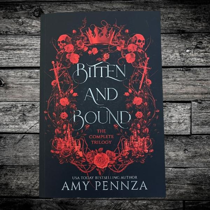 Bitten and Bound the Complete Trilogy Signed Paperback + Character Art - MMF Vampire Romantasy, Includes Given, Stolen, Kept Books