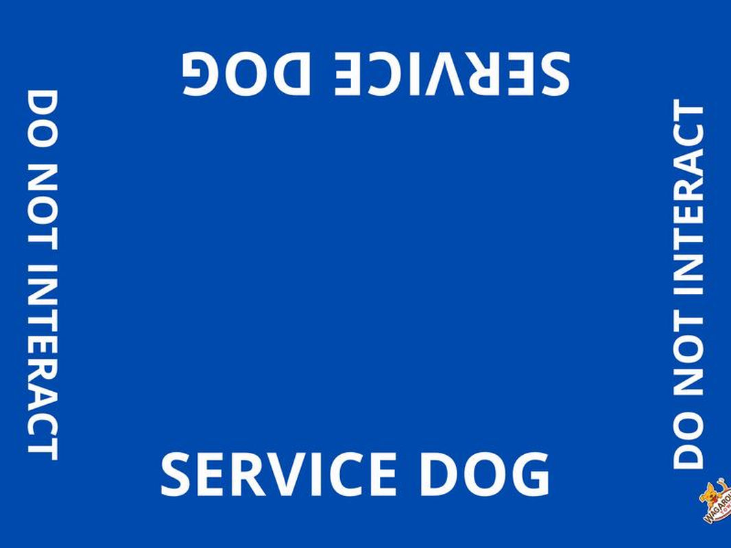 Wagaround Dog Travel Mat- Service Dog Travel Mat "DO NOT INTERACT"