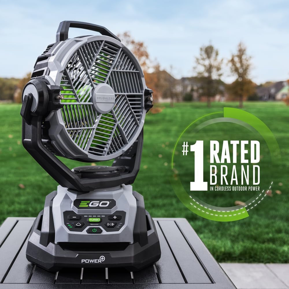 Portable Misting Fan, Compact, Outdoor Electric 10" 6 Speed Fan, Battery and Charger Not Included - FN1000
