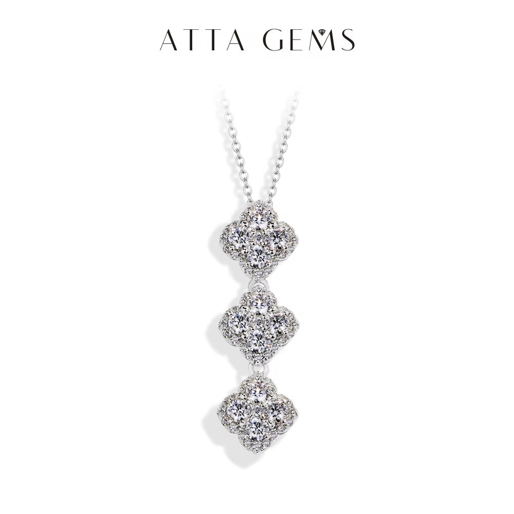 2025 Necklaces for Women Full D Color Moissanite 925 Sterling Silver Pendant Classic Engagement Wedding Fine Jewelry
