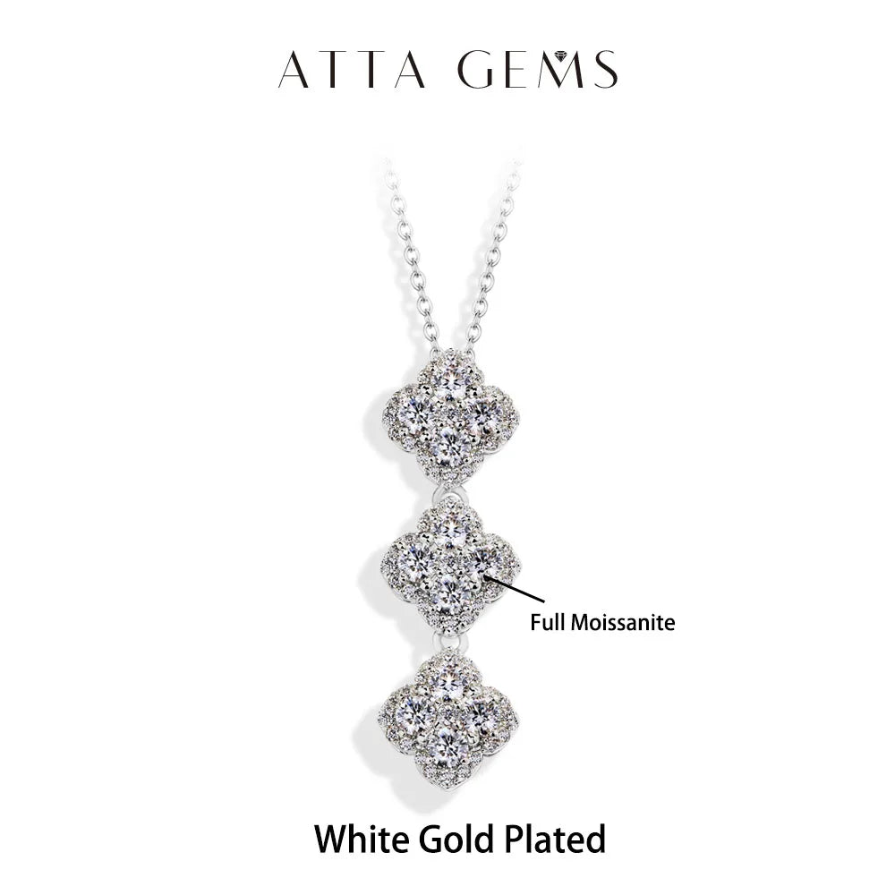 2025 Necklaces for Women Full D Color Moissanite 925 Sterling Silver Pendant Classic Engagement Wedding Fine Jewelry