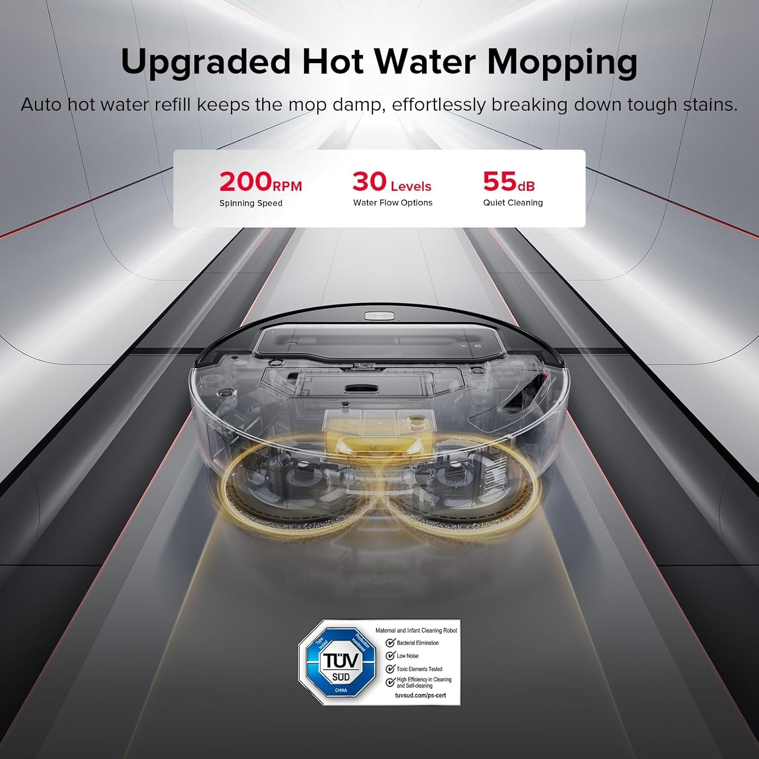 Saros Z70 Robot Vacuum and Mop, Omnigrip Arm, Ai-Powered, 22,000Pa Suction, 3.14’’ Ultra Slim, Flexiarm Riser Technology, Adaptilift Chassis, Obstacle Avoidance, Auto Mop Washing & Drying