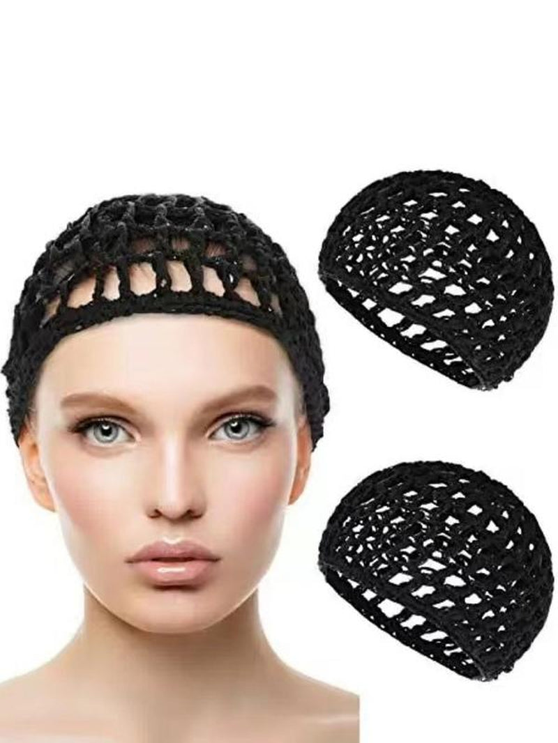 Solid Color Hollow Out Design Net Hats, Casual Elastic Hair Cap for Women, Fashionable Hair Net Accessories for Daily Wear