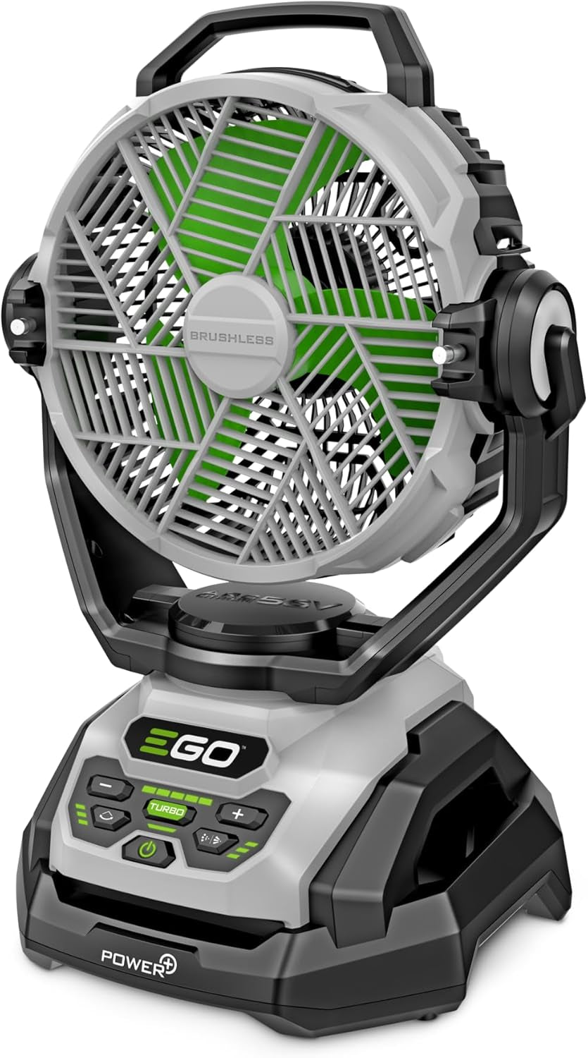 Portable Misting Fan, Compact, Outdoor Electric 10" 6 Speed Fan, Battery and Charger Not Included - FN1000