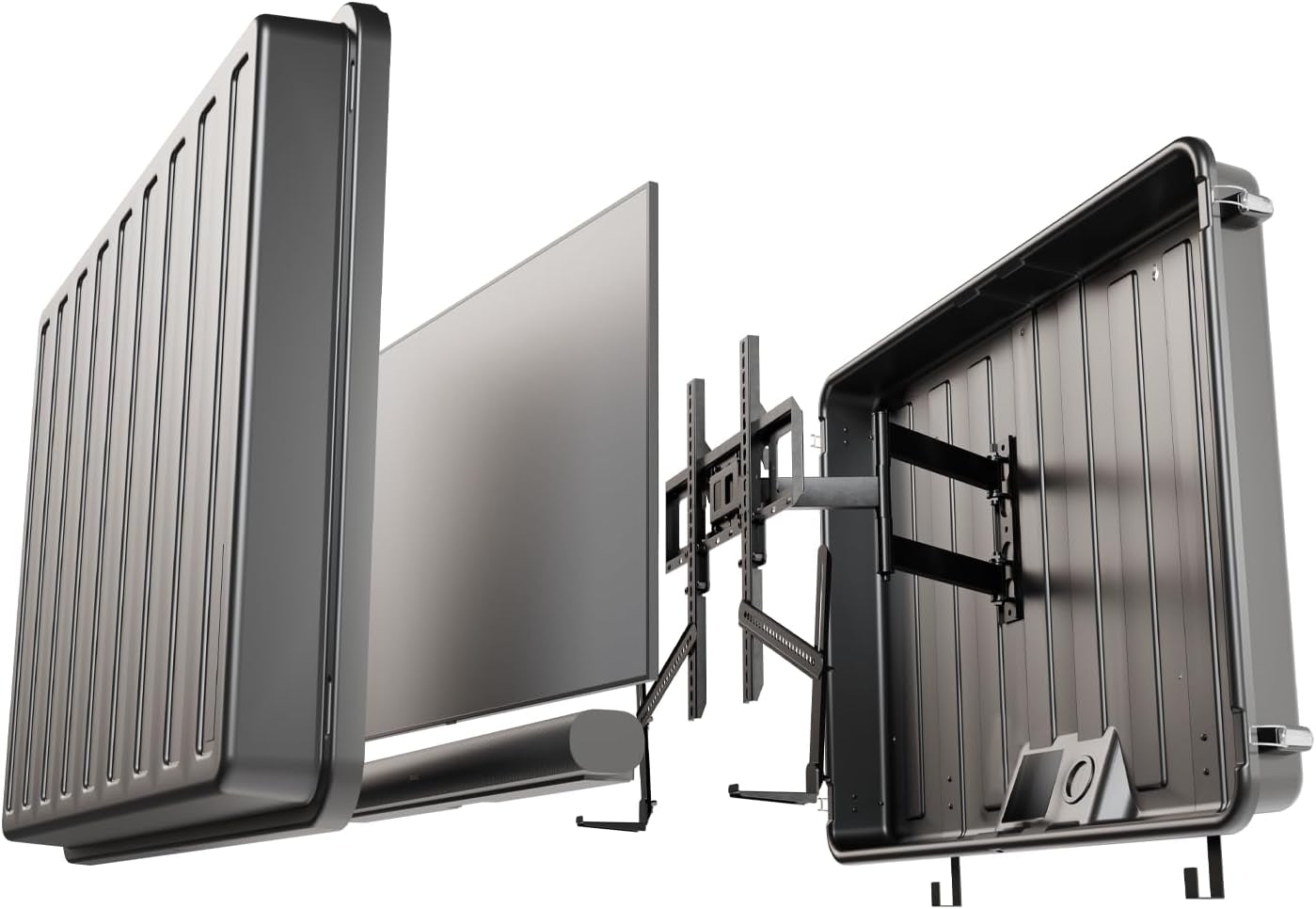 XL Weatherproof 44” Outdoor TV and Soundbar Enclosure