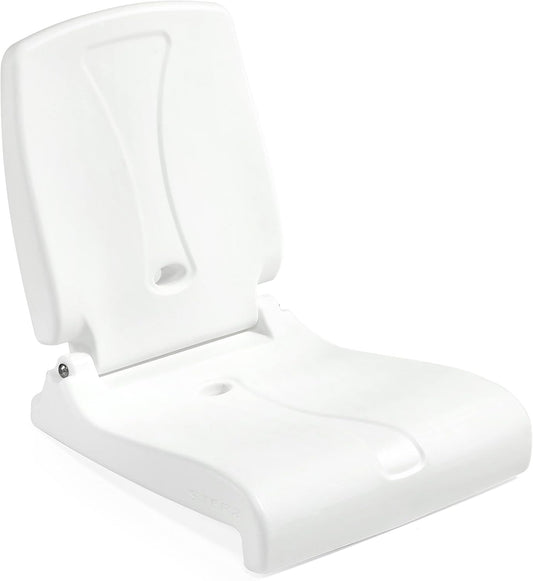 Foldable Adult Flip Seat, Portable Outdoor Chair for Poolside, Tailgating, Camping, Picnic Chair, Provides Back Support When Sitting on Ground, White