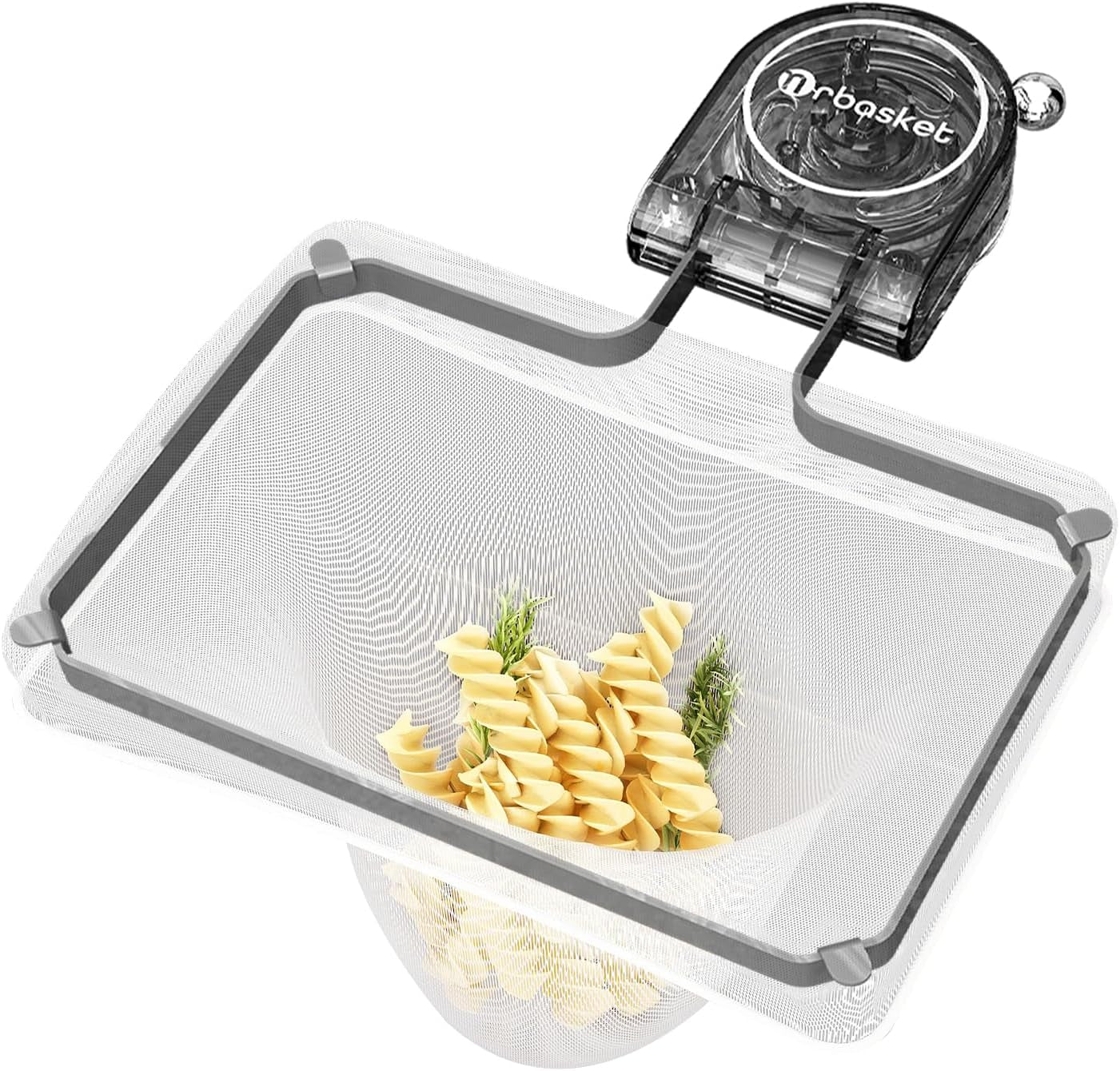 Kitchen Sink Strainer with Filter Mesh Bag, Food Waste Filter Basket, Suction Cup Folding Washing Vegetables and Fruits Drying Bag Holder
