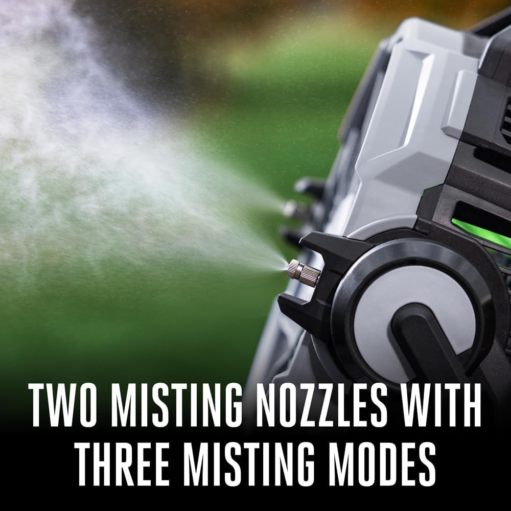 Portable Misting Fan, Compact, Outdoor Electric 10" 6 Speed Fan, Battery and Charger Not Included - FN1000