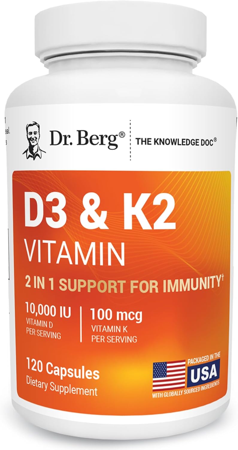 Dr. Berg Maximum Strength 7-In-1 Vitamin D3 K2 5000 IU