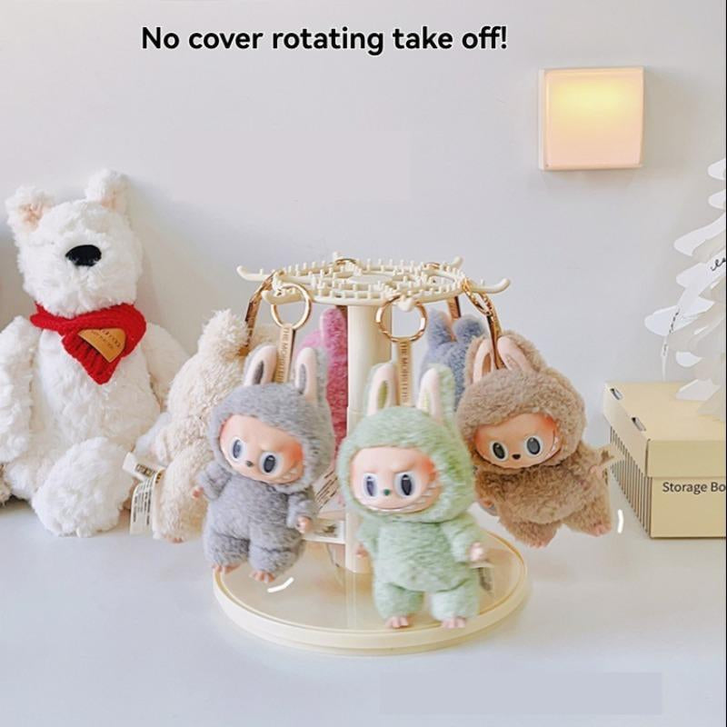 360° Rotatable Acrylic Display Box, 1 Count Large Capacity Display Box with Lid, Home Organizer for Dolls, Jewelry, Pendants, Home Supplies