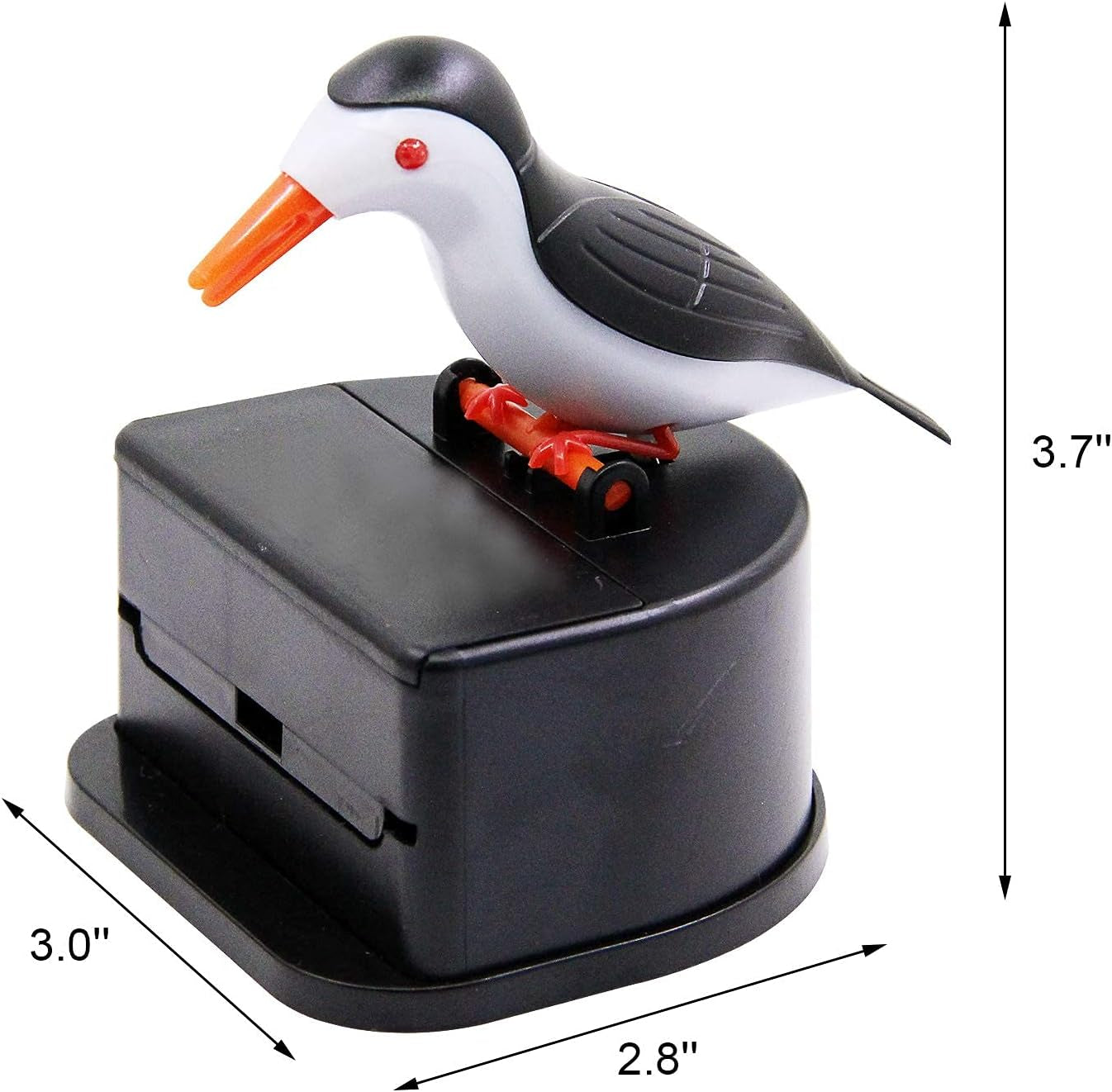 Little Bird Toothpick Dispenser, Creative Push-Type Toothpick Bird Dispenser, Toothpick Holder. (Black)