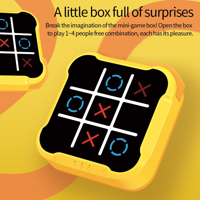 3 in 1 Electronic Tic Tac Toe Game, Handheld Digital Tic Tac Toe Bolt Game with Silent Mode, Portable Educational Toy Gift for Kids & Adults