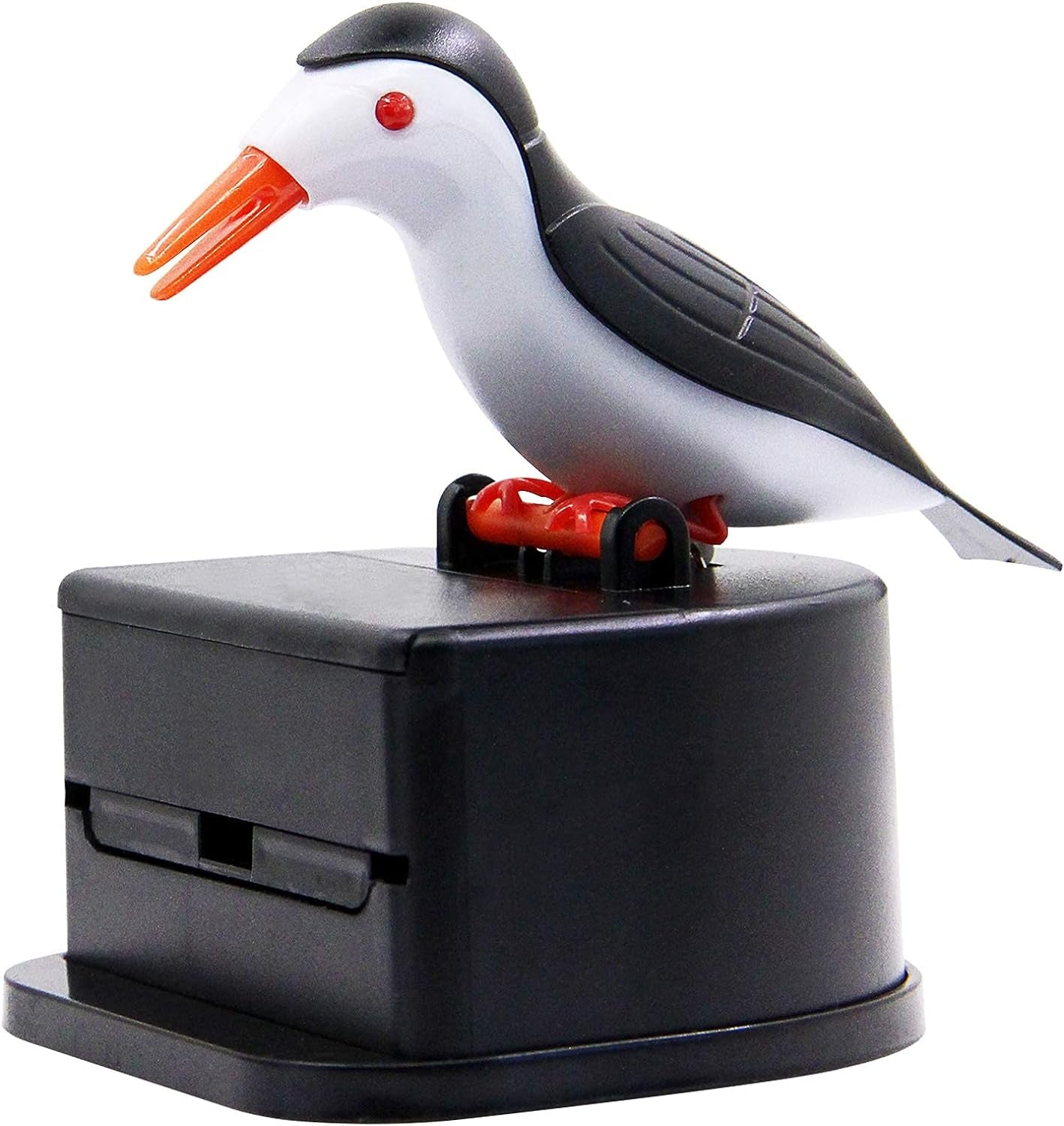 Little Bird Toothpick Dispenser, Creative Push-Type Toothpick Bird Dispenser, Toothpick Holder. (Black)