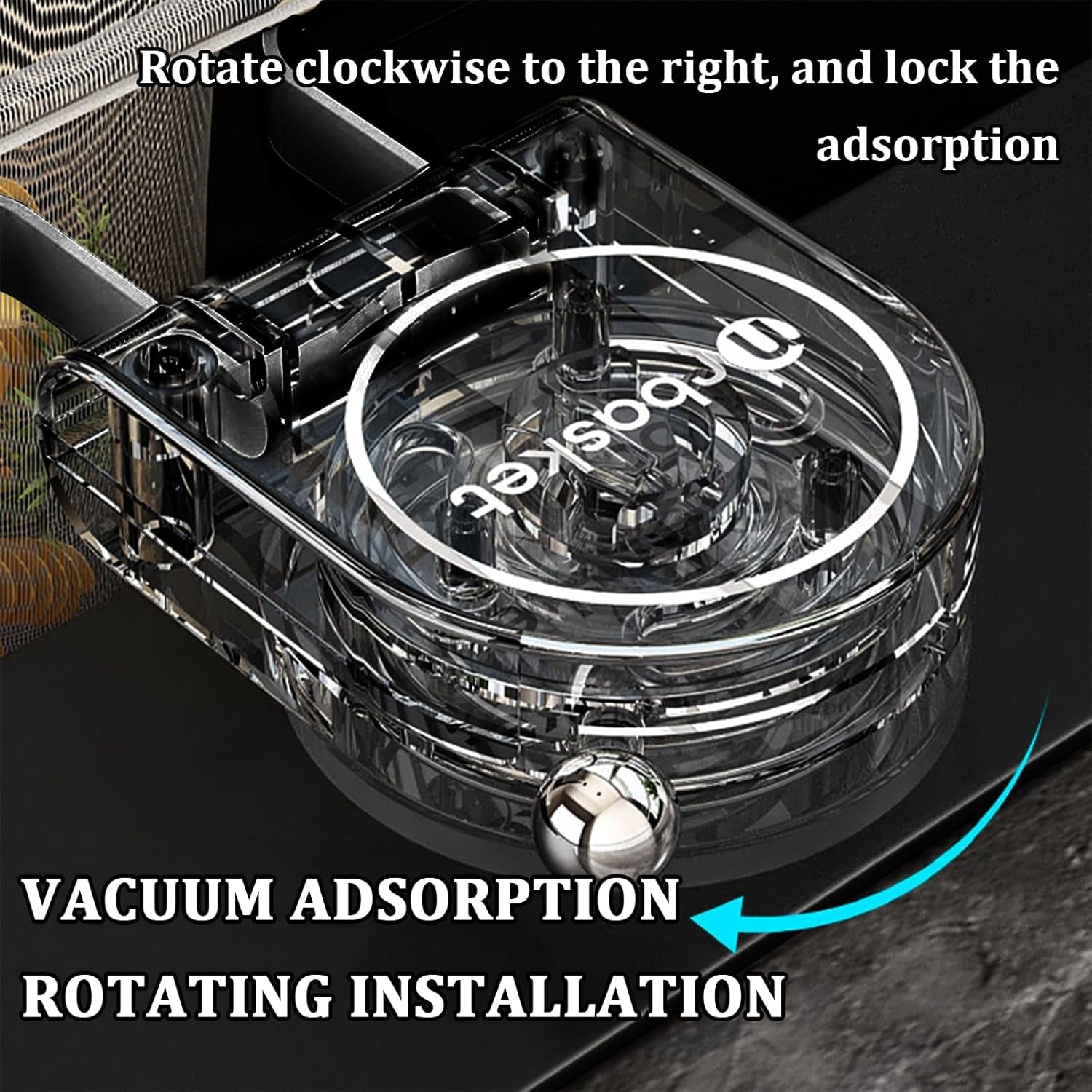 Kitchen Sink Strainer with Filter Mesh Bag, Food Waste Filter Basket, Suction Cup Folding Washing Vegetables and Fruits Drying Bag Holder