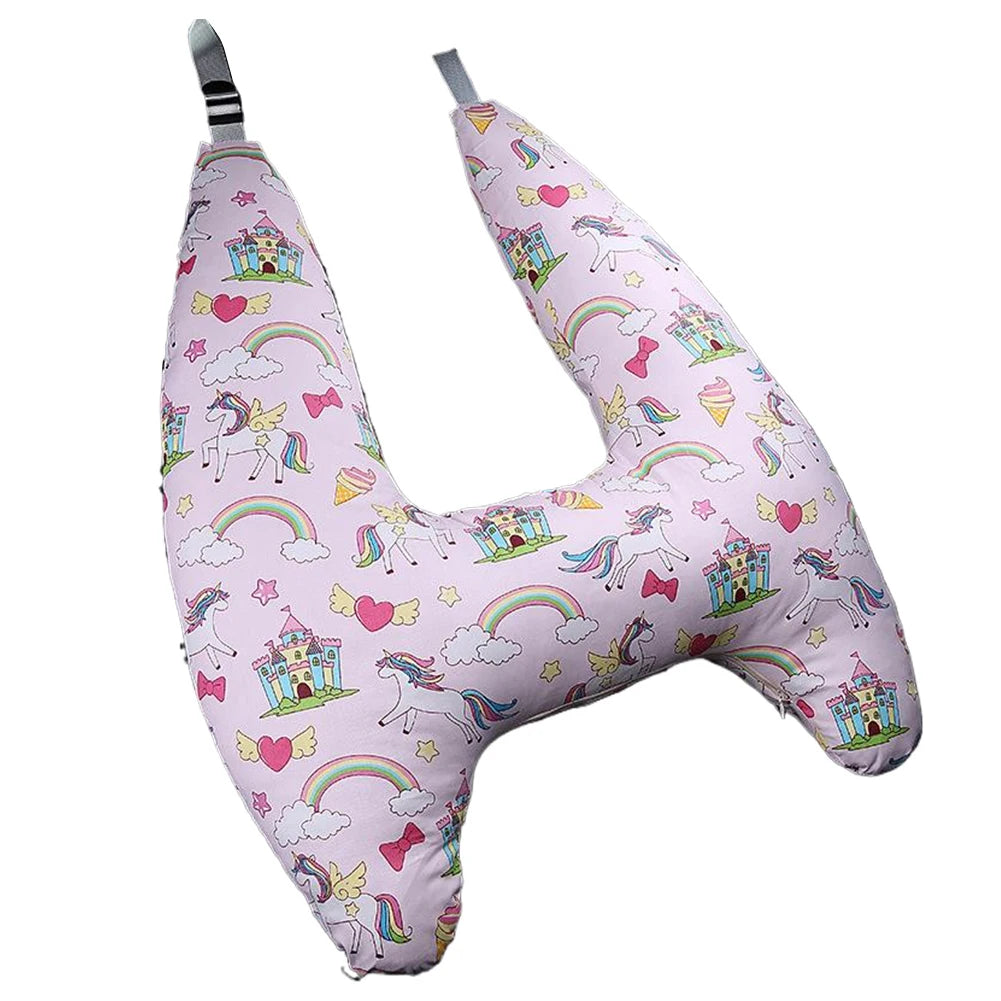 Cartoon Dinosaur Children Car Sleep Headrest Sleeping Pillow Auto H Shape Travel Cushion Travel Car Interior Accessories