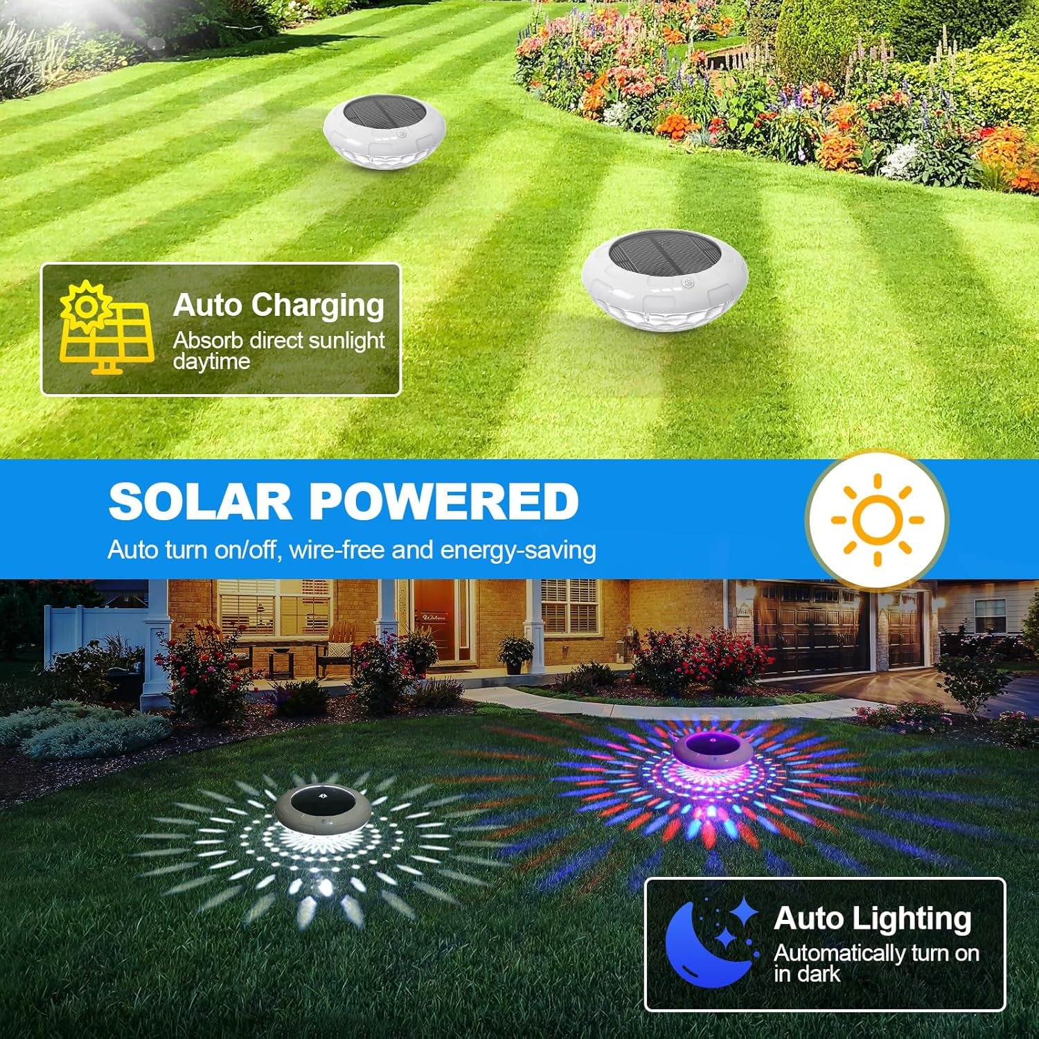 Floating Solar LED Pool Lights – RGB Color Changing, Remote
