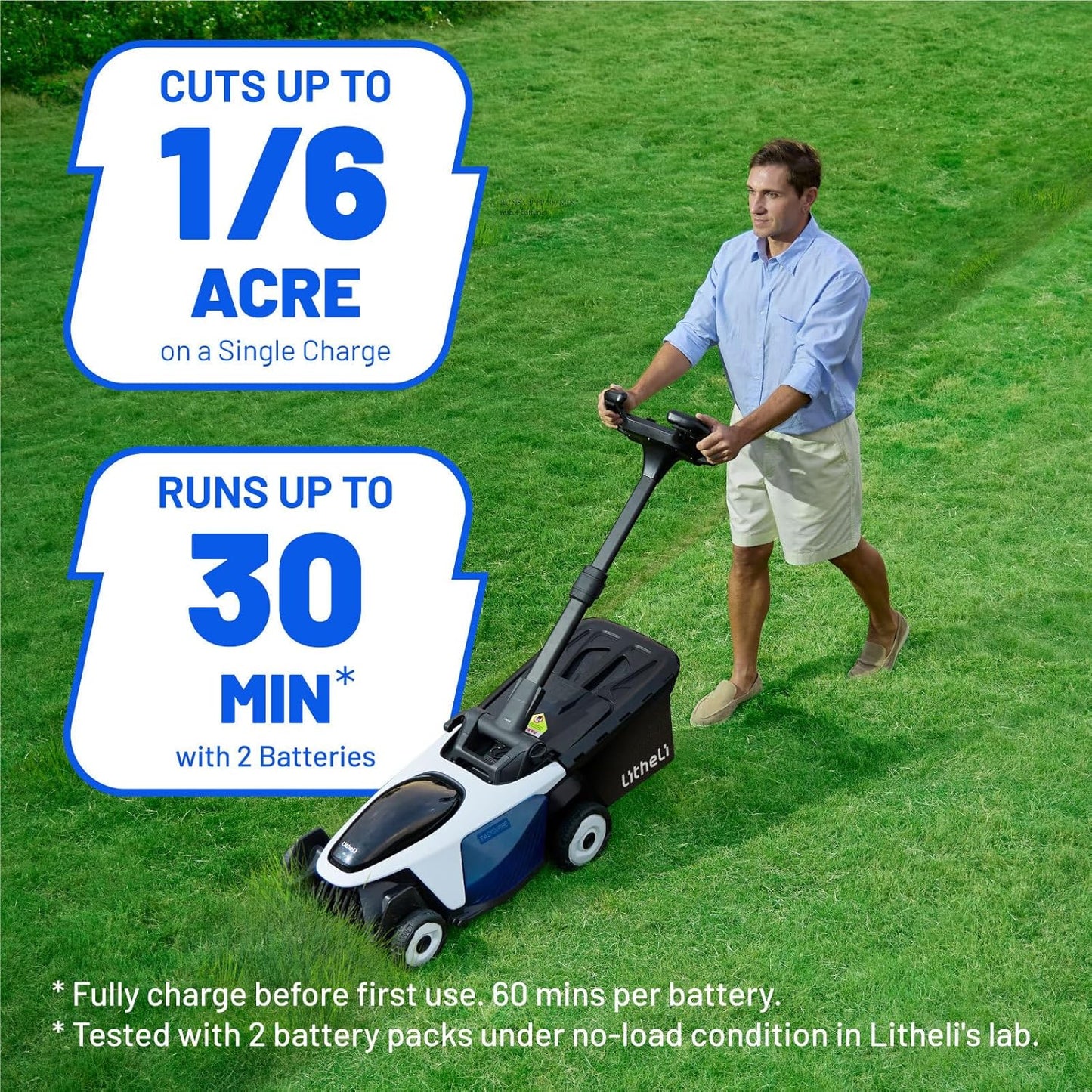 Self-propelled 40V electric lawn mower with adjustable height