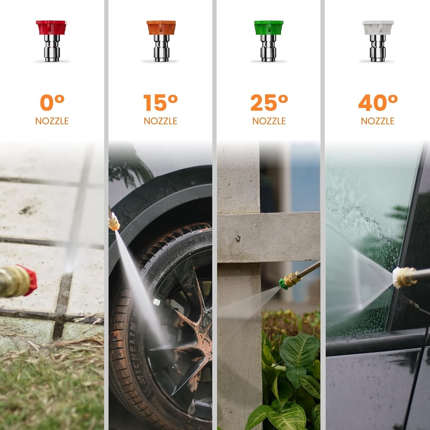 Grandfalls Pressure Washer G20 Pro, 2500 PSI 2.2 GPM, 180° Wall Mounted Power Washer, Auto-Retract with 65FT Hose Reel, 5 Nozzles for Floor/Cars/Fences/Patios, Dark Silver