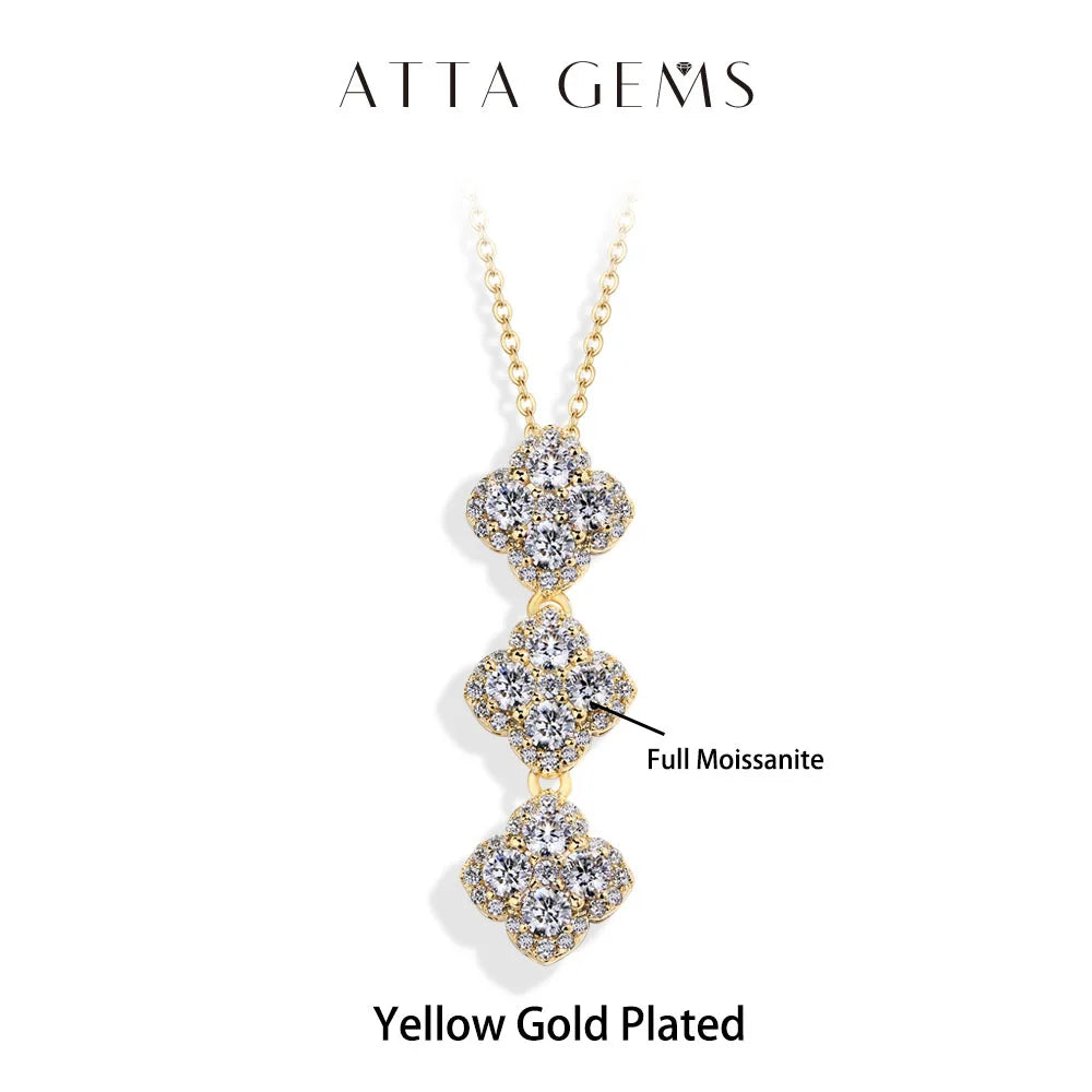2025 Necklaces for Women Full D Color Moissanite 925 Sterling Silver Pendant Classic Engagement Wedding Fine Jewelry