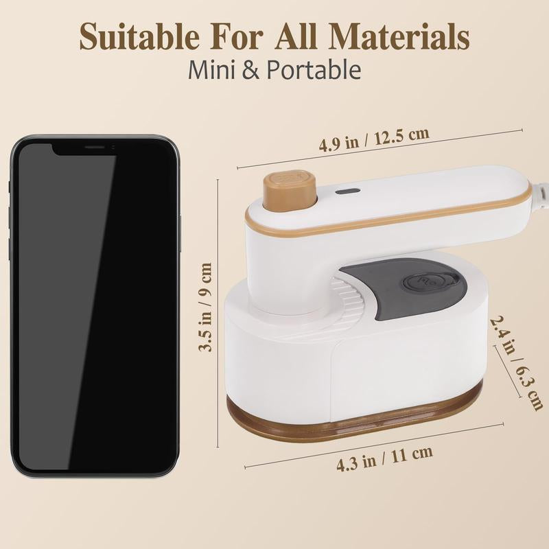 Mini Travel Iron for Clothes, Portable Handheld Iron Steam with Dry and Wet Ironing for Home Business Clothing(50Ml Water,40W)