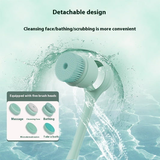 Electric Bath Brush Automatic Back Rubbing Long Handle Brush