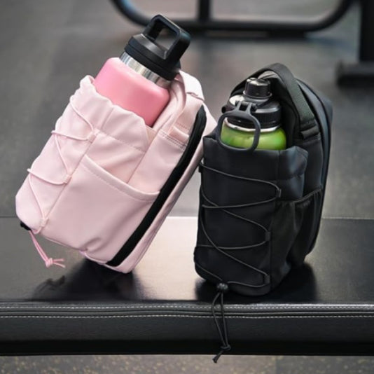 Magnetic Fitness Crossbody Bottle Bag – Gym Sling Water Holder