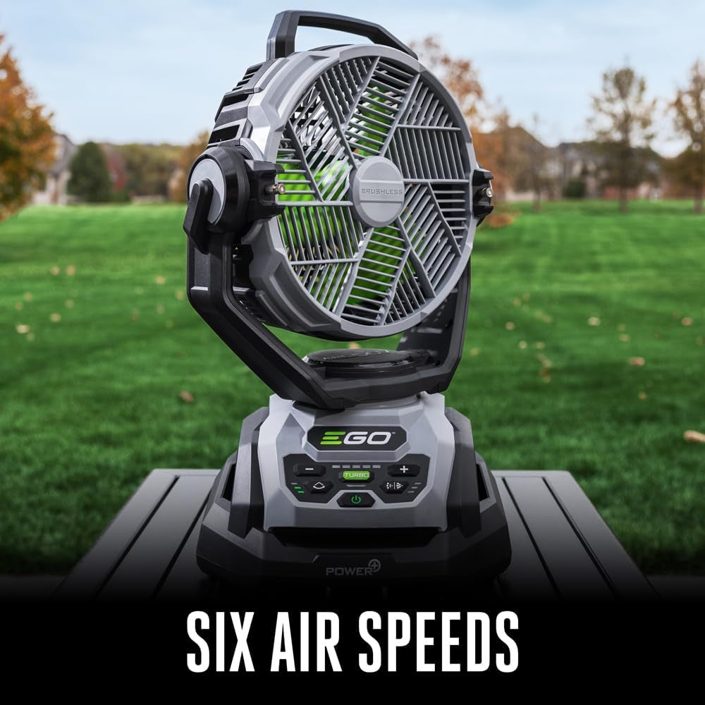 Portable Misting Fan, Compact, Outdoor Electric 10" 6 Speed Fan, Battery and Charger Not Included - FN1000