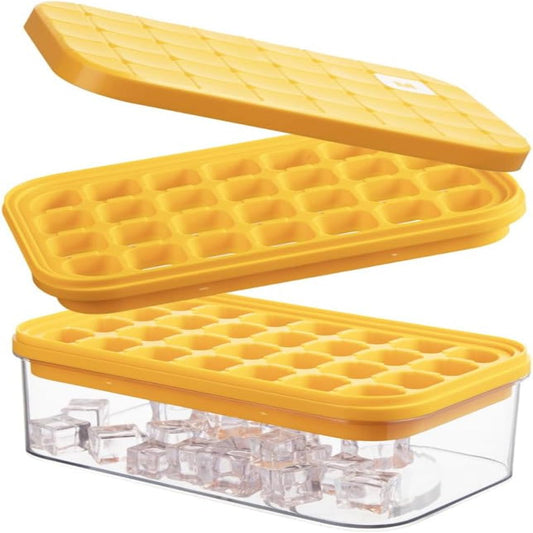 Bear ice cube mold tray with stackable design and silicone bottom