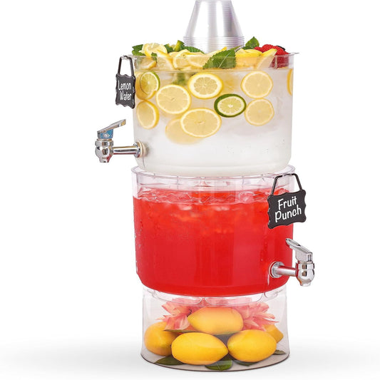 2 Gallon Beverage Drink Dispenser with Party Top Lid