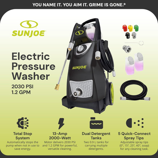 5 spray nozzle tips included with car washing pressure washer