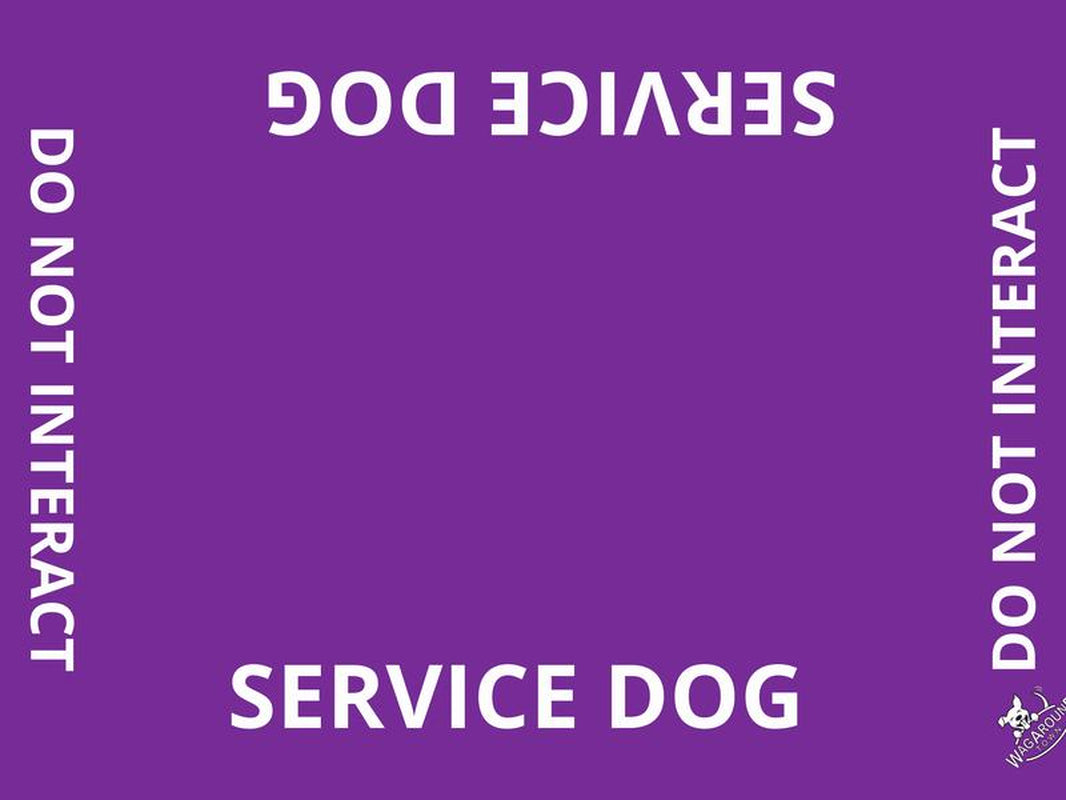 Wagaround Dog Travel Mat- Service Dog Travel Mat "DO NOT INTERACT"