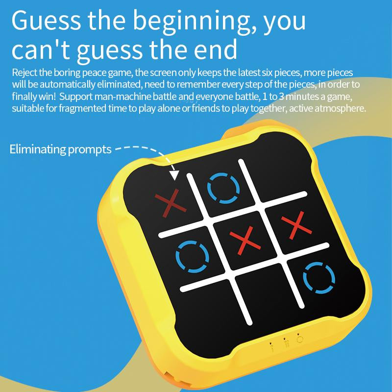 3 in 1 Electronic Tic Tac Toe Game, Handheld Digital Tic Tac Toe Bolt Game with Silent Mode, Portable Educational Toy Gift for Kids & Adults