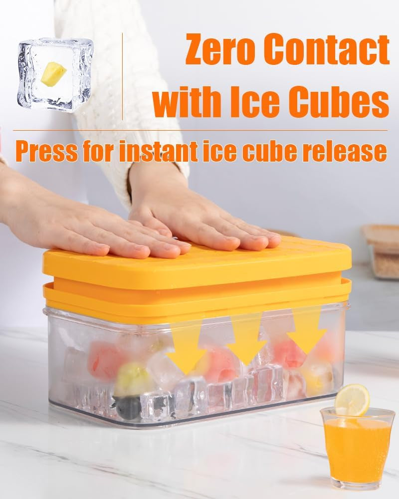 Easy release bear ice block mould with press-down design