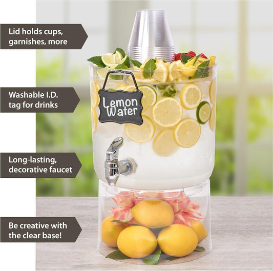 Durable Plastic Beverage Dispenser for Parties and Events