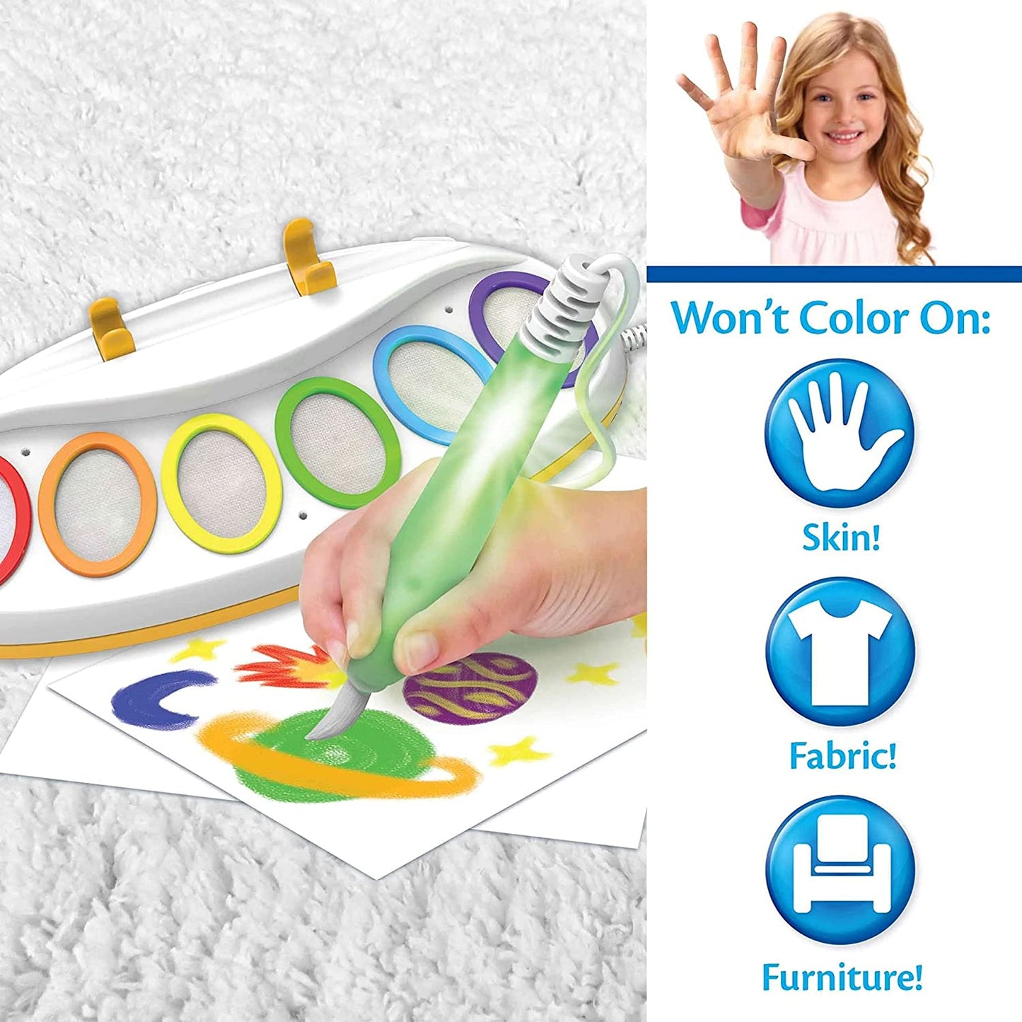 Preschool toy painting kit with non-toxic mess-free paint for kids