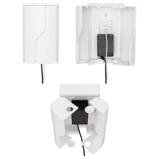 Secure outlet cover box for child safety installed on wall