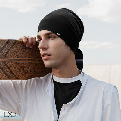 Longlong Breathable Skull Cap Men Do-Rag Lightweight Sweat Wicking Hat Head Wrap under Helmet Liner for Motorcycle Running Bandana Cycling