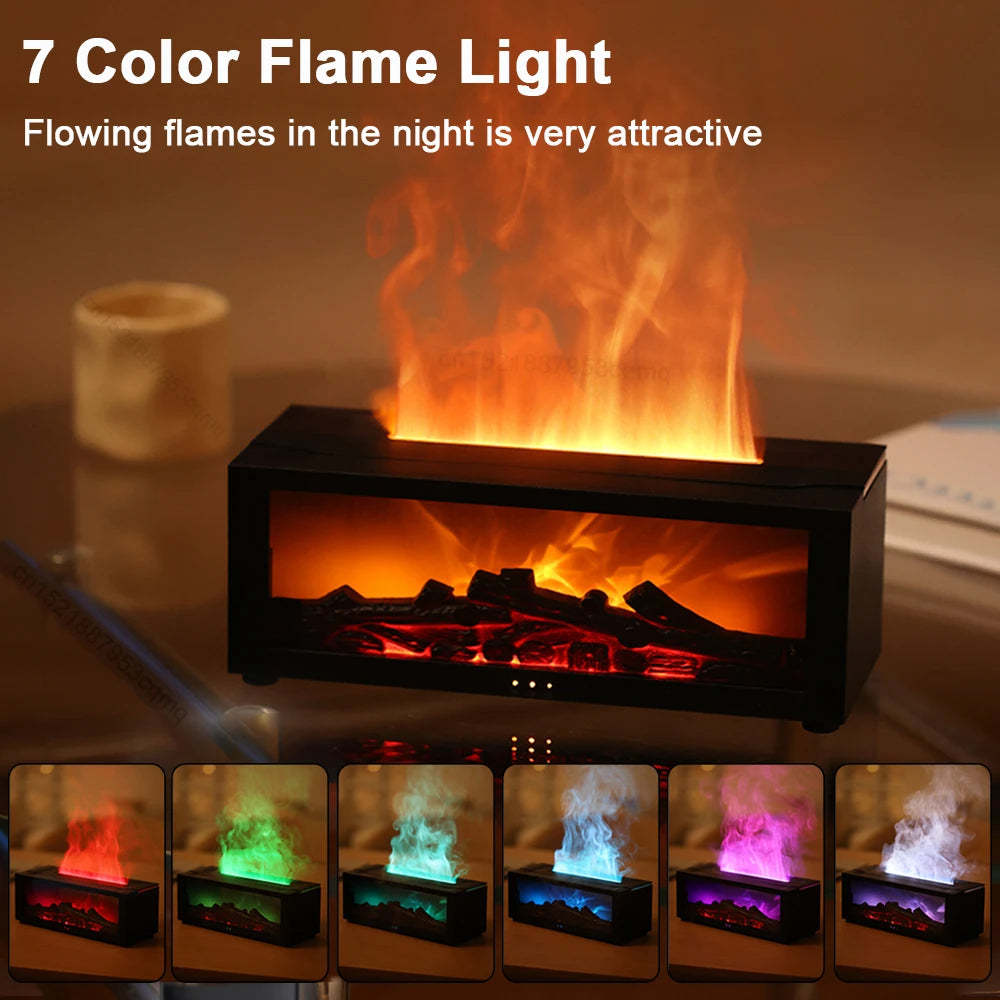 New Flame Aromatherapy Machine – Colorful 3D Flame Essential Oil Diffuser & Humidifier